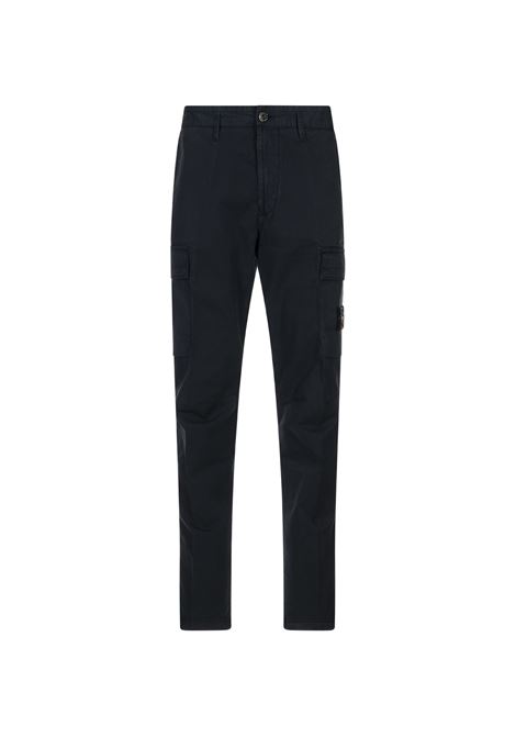 Pantaloni Cargo In Twill Di Cotone Blu STONE ISLAND | K1S153100304-S0010V0020